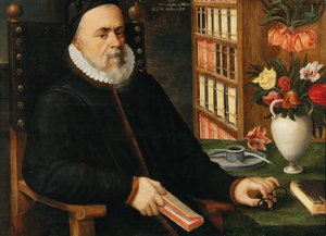 Retrato de un erudito, probablemente Carolus Clusius de Marten Valckenborch  the van Elder